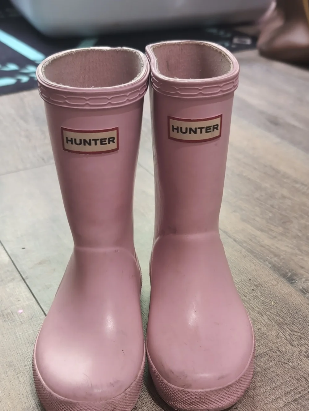 Hunter Kids Pink Waterproof Rain Boots